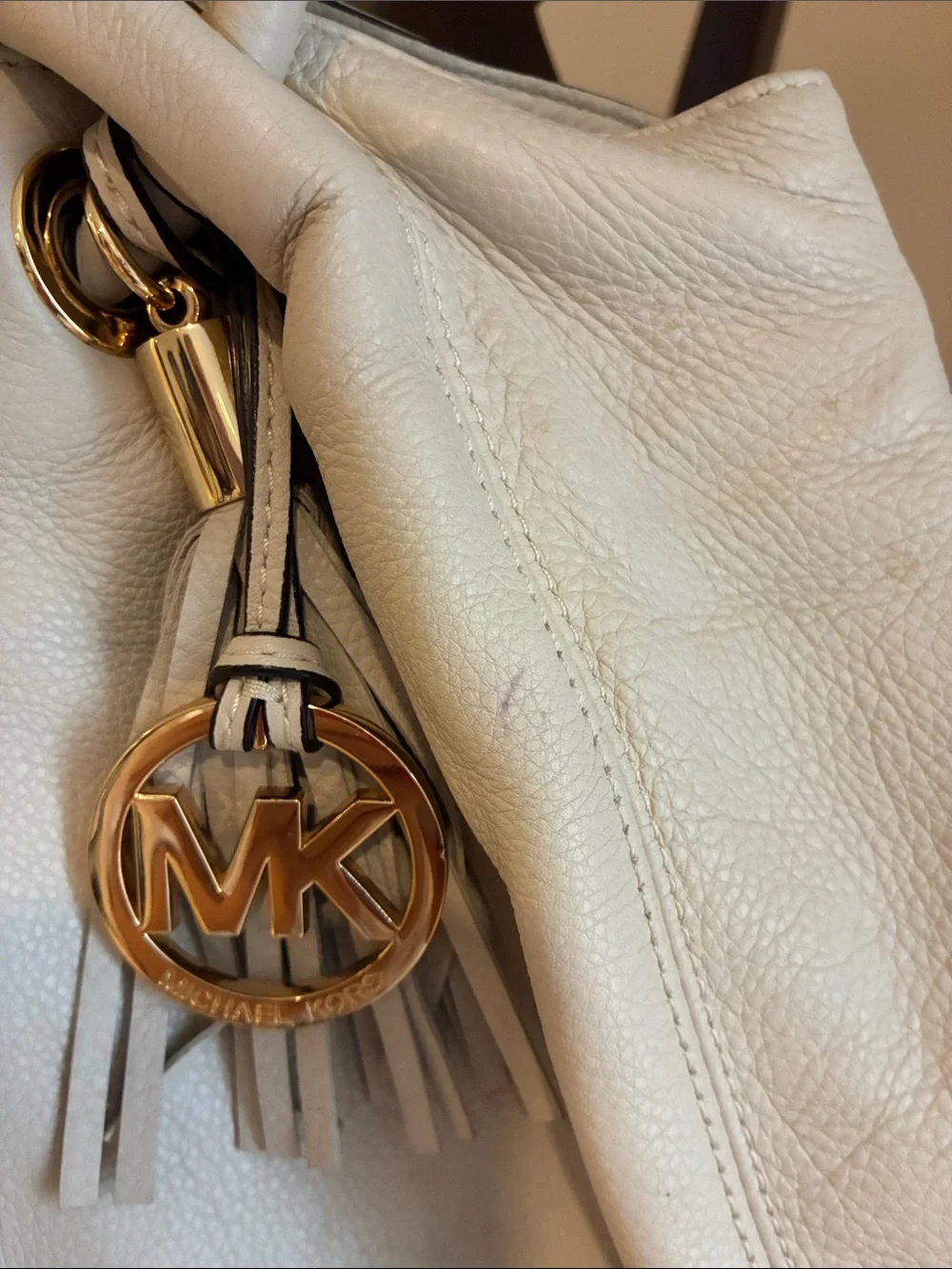 Michael Kors white leather